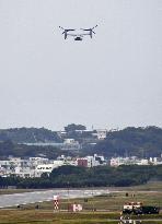 Osprey flies over Okinawa