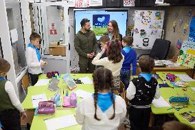 Zelensky Visits School Children - Kharkiv