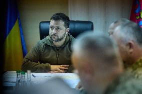 Zelensky Visits A Frontline Command Post - Kupyansk