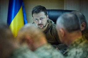 Zelensky Visits A Frontline Command Post - Kupyansk