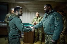 Zelensky Visits A Frontline Command Post - Kupyansk