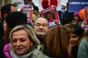 Protest In Solidarity With The Hostages Kidnapped By Hamas - Paris