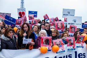 Protest In Solidarity With The Hostages Kidnapped By Hamas - Paris