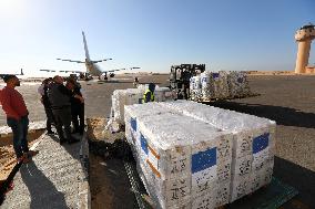 EGYPT-AL-ARISH-AIRPORT-GAZA-HUMANITARIAN AID