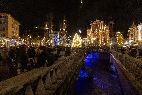 SLOVENIA-LJUBLJANA-NEW YEAR-LIGHTS