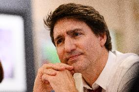 Justin Trudeau Meets Local Women To Discuss Affordability And Child Care