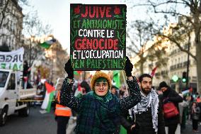 March For Peace And Justice Between Palestinians And Israelis - Paris