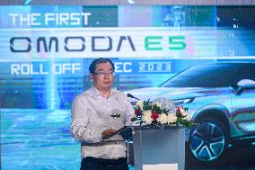 INDONESIA-BEKASI-CHINESE AUTOMAKER-CHERY-EV-ROLLING OFF