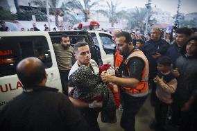 Injuried Kids Arriving At Nasser Hospital In Khan Yunes - Gaza Strip