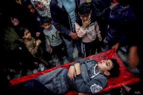 Injuried Kids Arriving At Nasser Hospital In Khan Yunes - Gaza Strip