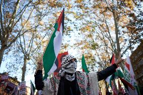 Protest In Toulouse In Support Of Palestine