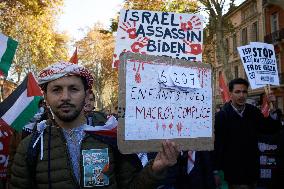 Protest In Toulouse In Support Of Palestine