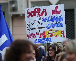 Protest Against The Construction Plan For The Messina Bridge