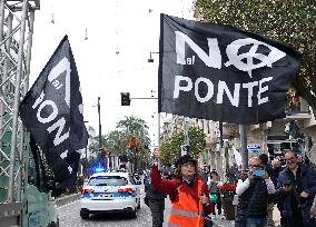 Protest Against The Construction Plan For The Messina Bridge