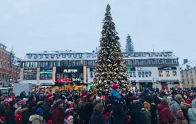 Christmas Parade In Linköping, Sweden.