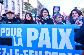 March For Peace And Justice Between Palestinians And Israelis - Paris