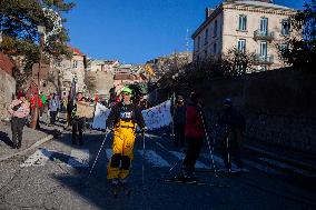 Protest Against 2030 Winter Olympics In French Alp - Briancon
