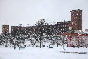 Intense Snowfall In Krakow, Poland