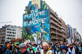 Massive Climate March Organized In Brussels.