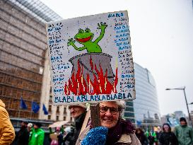 Massive Climate March Organized In Brussels.