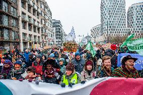 Massive Climate March Organized In Brussels.