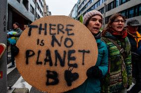 Massive Climate March Organized In Brussels.