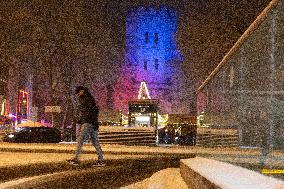 First Snow In Cologne