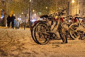 First Snow In Cologne