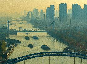 Coal Carriers Sail on The Beijing-Hangzhou Grand Canal