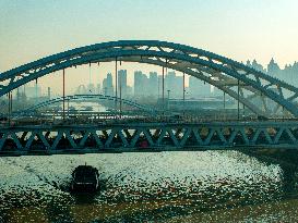 Coal Carriers Sail on The Beijing-Hangzhou Grand Canal