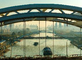 Coal Carriers Sail on The Beijing-Hangzhou Grand Canal