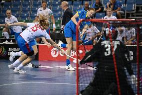 (SP)SINGAPORE-FLOORBALL-IFF WOMEN'S WORLD CHAMPIONSHIPS-CZECH REPUBLIC VS SWEDEN