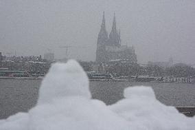 Snow In Cologne