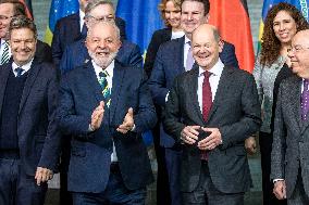 German Chancellor Scholz Meets Brazilian President Lula da Silva in Berlin.