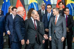 German Chancellor Scholz Meets Brazilian President Lula da Silva in Berlin.