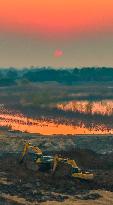 Hongze Lake Wetland National Nature Reserve in Suqian