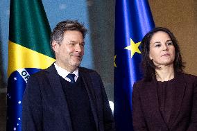 German Chancellor Scholz Meets Brazilian President Lula in Berlin