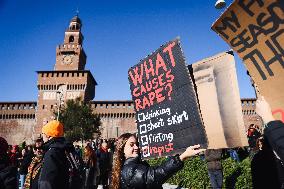 The Demonstration Against Violence On Women After The Femicide Of Giulia Cecchettin In Milan
