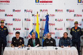 Colombia's Navy and Prosecutor Office Press Conference