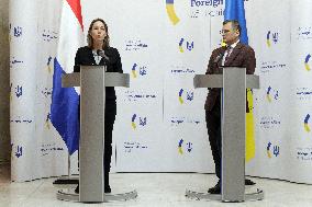 Joint briefing of Ukrainian and Dutch FMs in Kyiv