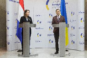 Joint briefing of Ukrainian and Dutch FMs in Kyiv