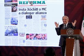 Andres Manuel Lopez Obrador, President Of Mexico News Conference