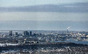 Aerial view of central Tallinn district