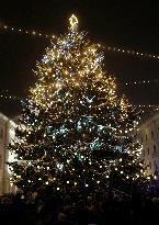 Christmassy Town Hall Square in Tartu
