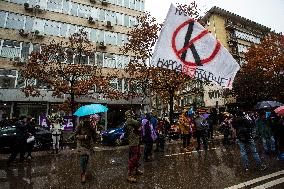 Protest Of Workers In The Field Of Culture In Sofia.