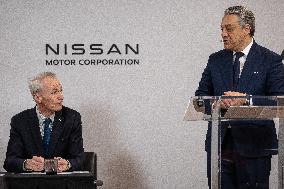 Renault, Nissan And Mitsubishi Motors Hold Joint Press Conference - Paris