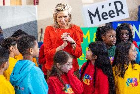 Queen Maxima Visits De Bavokring Primary School - Rotterdam