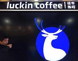 A Luckin Coffee Store in Yantai