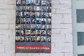 Synagogue Displays Portraits Of Hostages - Strasbourg