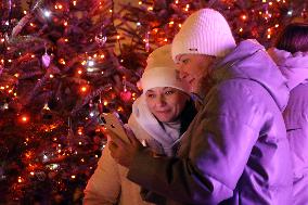 Lighting of main Christmas tree of Ukraine in Kyiv